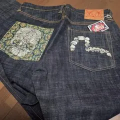 希少未使用 EVISU スカル刺繍 デニム W34
