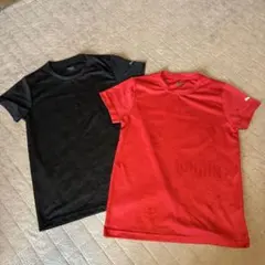 160センチ　PUMA Tシャツ 黒と赤 2枚セット