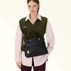 FURLA PIPER フルラ パイパー ハンドバッグ M ブラック