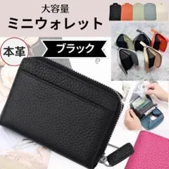 ★5色展開★ブラック お洒落 コインケース ミニ財布 小銭入れ スキミング防止