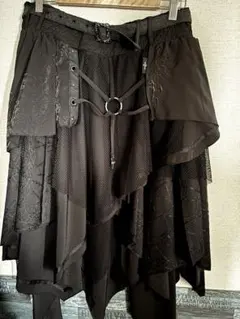 オッズ Ozzレイヤード ブラック フレアスカート 1回着用のサムネイル