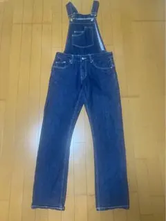 【美品】デニムオーバーオール ダークブルー　サロペット　オーバーオール