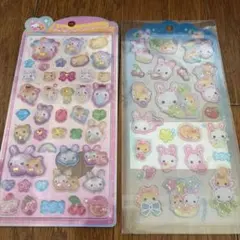 正規品　フワフワ　ラビちゃん　うるちゅる　ドロップジェリー　シール　2枚