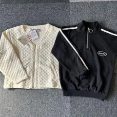 新品未使用　女の子　130㎝ ジップアップ　キルト　ジャケット　長袖　トレーナー