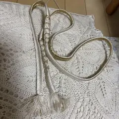 帯締め パール ゴールド 白 振袖 成人式 ふりふ アエダム - メルカリ