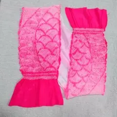 絞りの帯揚げ　ピンクの波模様