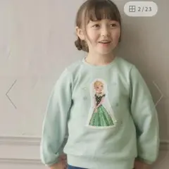 エニィファム ディズニー アナ ミラクル スパンコール トレーナー