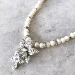 【美品✨】パールネックレス ペンダント シルバー刻印あり ラウンド 5mm