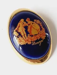 LIMOGES リモージュ 磁器製 ブローチ 貴族モチーフ 15―8のサムネイル