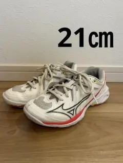 Mizuno バドミントンシューズ ホワイト/レッド　21㎝のサムネイル