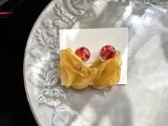 紅葉秋アクセサリー レジンハンドメイド (イヤリング/ピアス)
