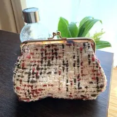 未使用品　昭和レトロポップながまぐちポーチ