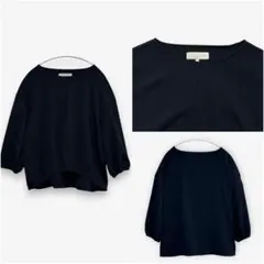 【B:MINGbyBEAMS】Platinum バルーン袖 ボートネックブラウス
