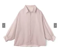 長袖シャツ ブラウス ピンクベージュのサムネイル