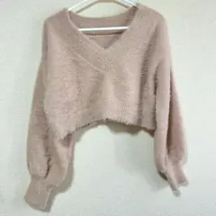 Heather シャギーニット　クロップド丈　ショート丈
