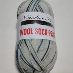 スーパーウォッシュメリノ　ナスカ ウールソックプリント 色番6107 約100g