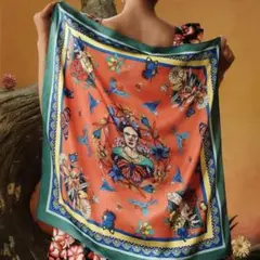 Frida Kahlo フリーダカーロ 大判 スカーフ