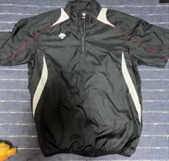 DESCENTE ハーフジップ 半袖 ピステ ブラック Sサイズのサムネイル