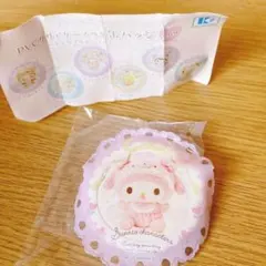 サンリオ　PVCクリアケースつき缶バッジ　マイメロディ