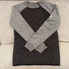 アディダス キルティングトレーナー グレー/ブラック140NEMESIS