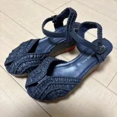 tsumori chisato ストラップ サンダル ネイビー 24.0