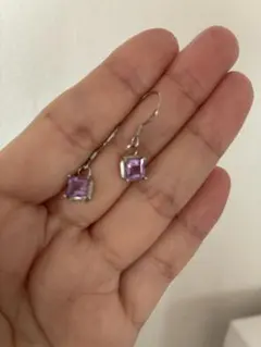 アメジストピアス