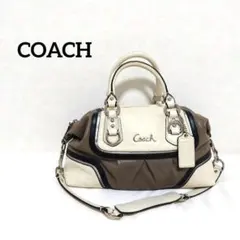 超美品】コーチ COACH ハンドバッグ ソーホー ツイルトップ 4432 紺 
