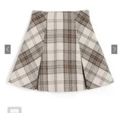 GRL ＊ インパン裏地付きチェック柄プリーツスカート tu963