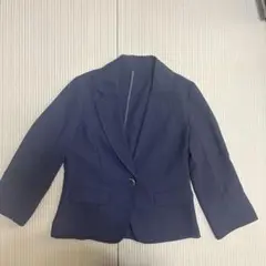 ジャケット　ネイビー　裏地なし　S
