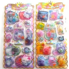 キラキラウォーターinシール　ネコ　うさぎ　くま　2点セット　正規品　未開封