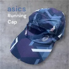 美品!アシックスランニンググラフィックキャップ
