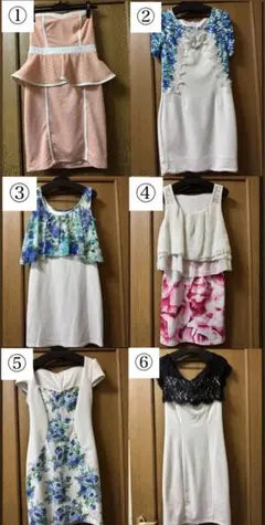 ※10/31まで※【6点セット】キャバドレス 袖なし