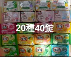 温泡 詰合せ 20種40錠セット にごり入浴剤 炭酸入浴剤 ゆずの香り森の香り