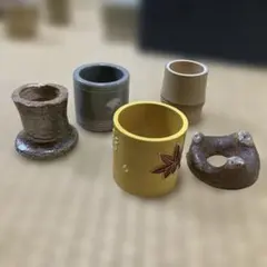 茶道具】蓋置 3点セット 黄瀬戸＆竹製（炉用・風炉用） - メルカリ