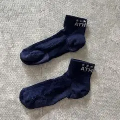 アスレタ　ネイビー ショートソックス