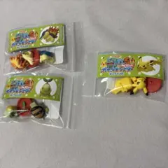 チョコエッグ　ポケモン　旅立ちの3匹　ピカチュウ&ヒノアラシ&ナエトル