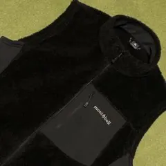 良品★モンベル★クリマエア ベスト★フリースベスト★ブラック★L★メンテナンス済