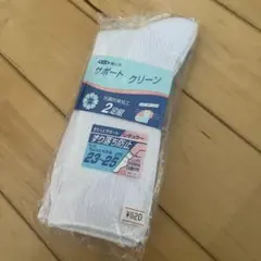 白ソックス　2足組　23〜25センチ