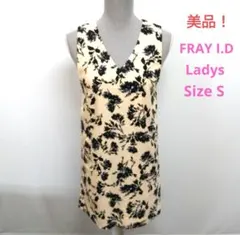 ★美品！FRAY I.D　花柄　ノースリーブミニワンピース　日本製　Sサイズ