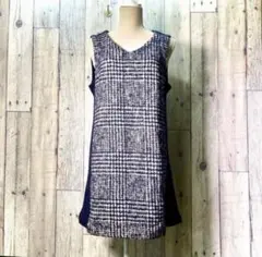 un Jardin アンジャルダン(M-L)ノースリーブニットワンピース