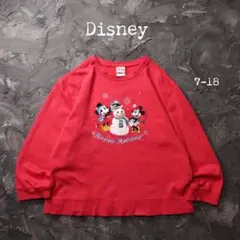 90’s 00’s Disney トレーナー 刺繍　雪だるま　レッド