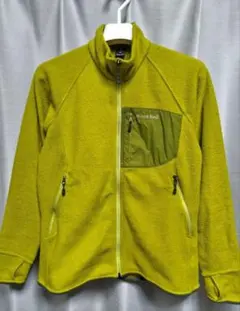 モンベル　クリマプラス100ジャケット　ライムグリーン　レディース