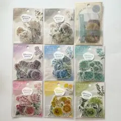 クラックス、クーリア　 花柄マスキングペーパー　ステッカーセット