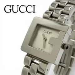 【美品】 GUCCI 腕時計　稼働品 スクエア　Gフェイス シルバー文字盤のサムネイル