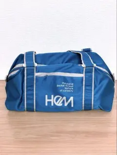 HeM ヘム ミニボストンバッグ ナイロン ブルー スポーツバッグ 平成レトロのサムネイル
