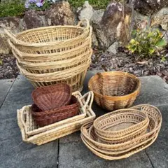 天然素材バスケットセット