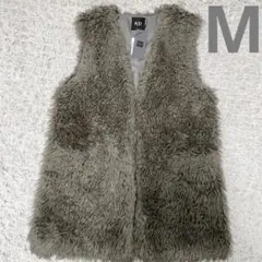 タグ付未使用✨PLST プラステ フェイクファー ベストジレ グレー　M