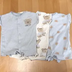 next baby ロンパース 3枚セット 68cm 半袖 くま柄