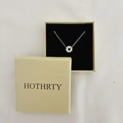 【HOTHRTY】サークルネックレス シルバー パヴェストーン ギフトBOX付
