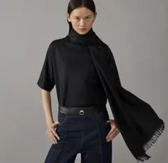 【極美品】エルメス ニューリブリス ポンチョ ストール カシミヤ エルメス ニューリブリス ストール ショール ポンチョ カシシル